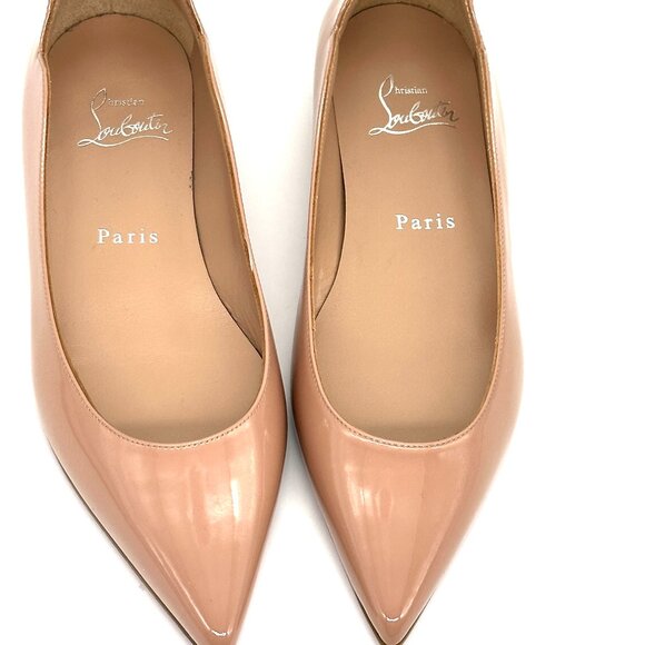 Christian Louboutin HOT CHICKITA Scallop Patent Ballerina Flat Shoes - Picture 8 of 13